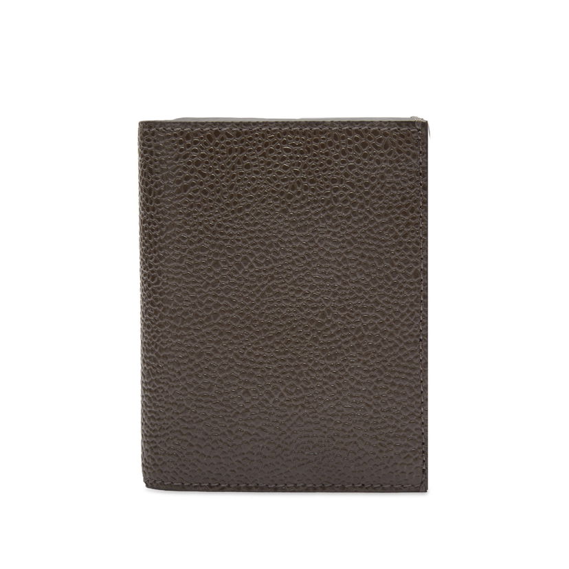 Портфейл Thom Browne Thom Browne Pebble Grain Double Card Holder Кафяво | MAW021L-00198-206