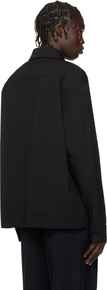 Риза Balmain Couture Label Long Sleeve Shirt Черно | EH1HS391WB01, 2