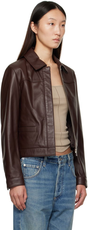 Яке Loulou de Saison Loulou de Saison Ascot Leather Jacket Кафяво | ASCOT, 1