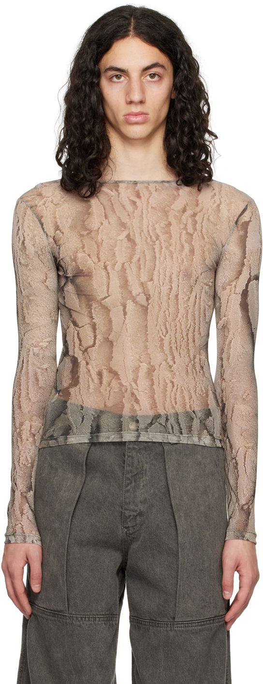 Тениска Serapis Dried Sand Long Sleeve T-Shirt Кафяво | SS23_TT_5, 0