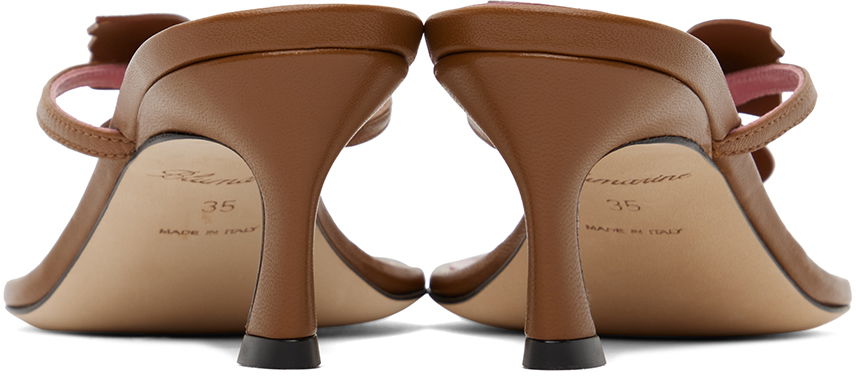 Грижа за обувките Blumarine Blumarine Butterfly 119 Heeled Sandals Кафяво | 6A4529P0062S3168, 1