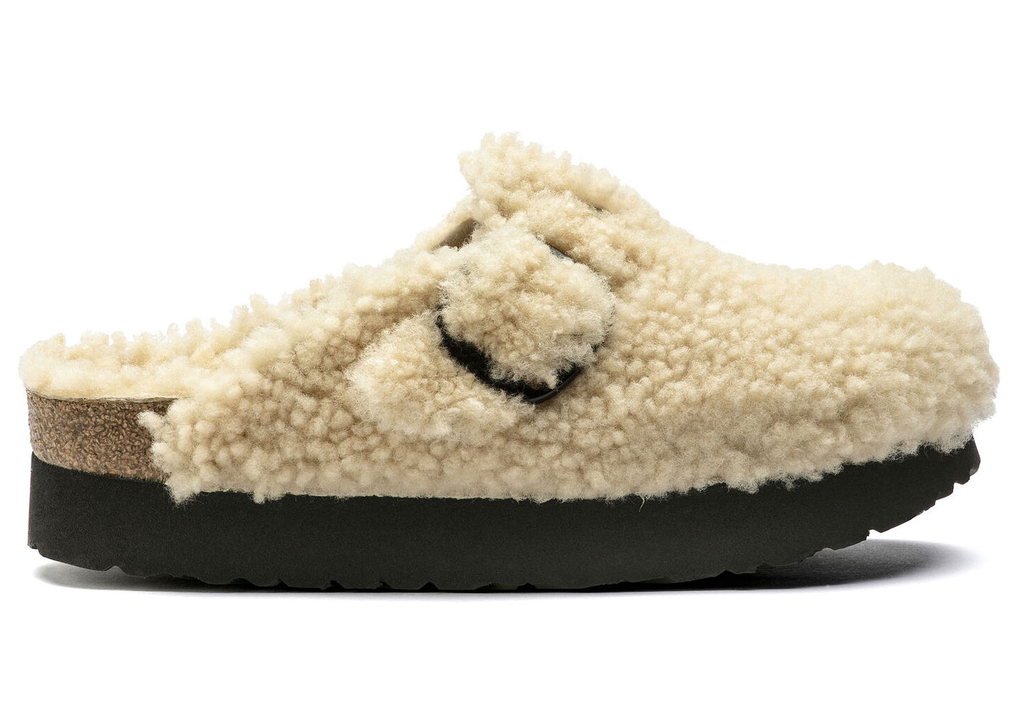Кецове и обувки Birkenstock Boston Big Buckle Shearling Teddy Бежово | 1017677, 0