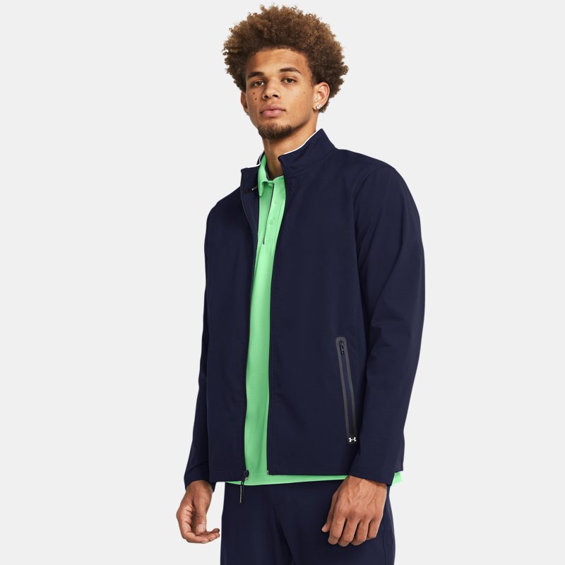 Тениска Under Armour Herren Storm Windstrike Oberteil mit durchgehendem Zip Midnight Blaue Тъмно синьо | 1383150-410