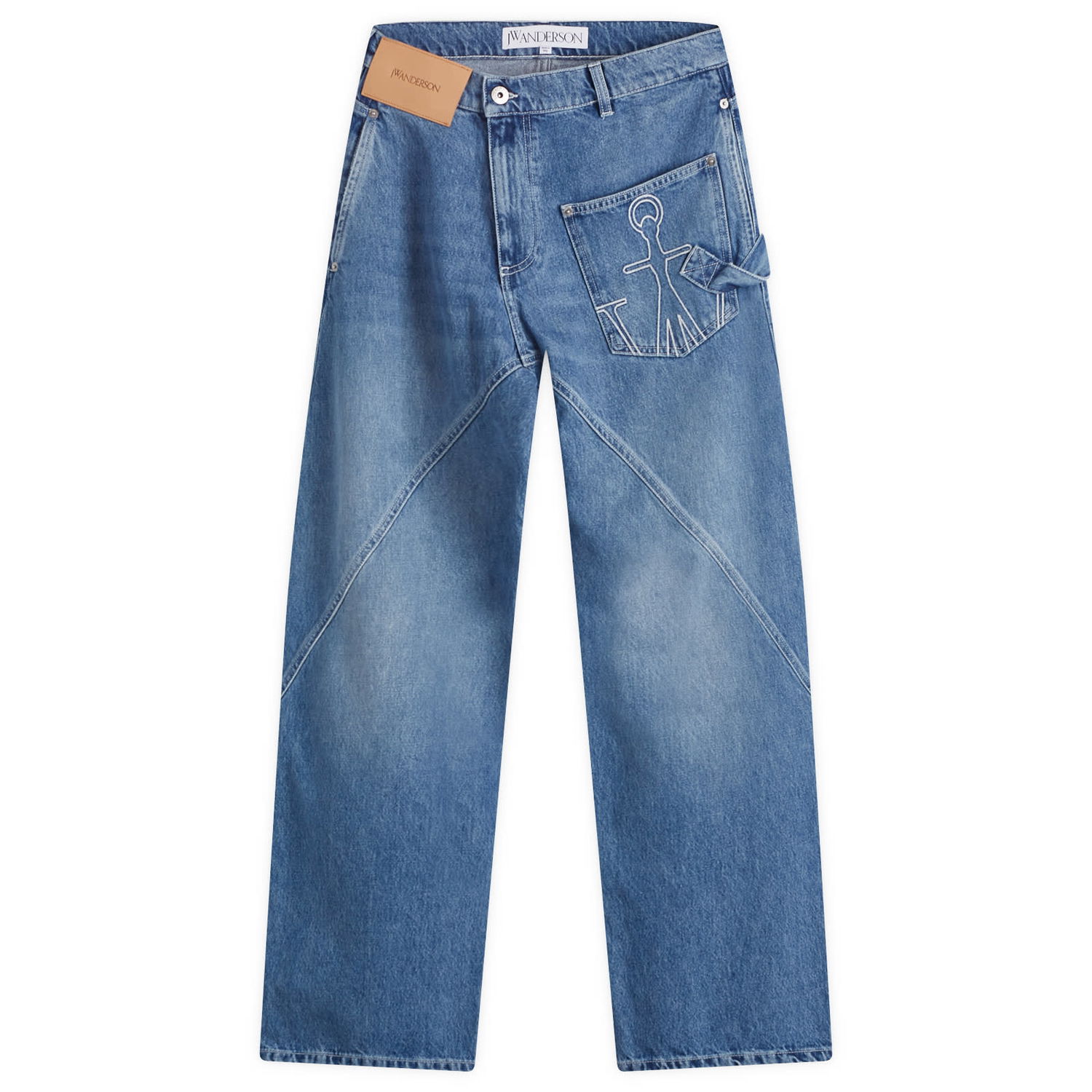 Дънки JW Anderson Twisted Workwear Light Blue Jeans Size 25" Синьо | DT0102-PG1735-804, 1