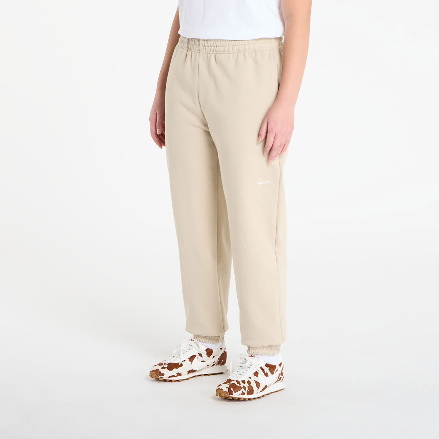 Спортни панталони Queens Queens Essential Sweatpants Бежово | QNS_113, 0