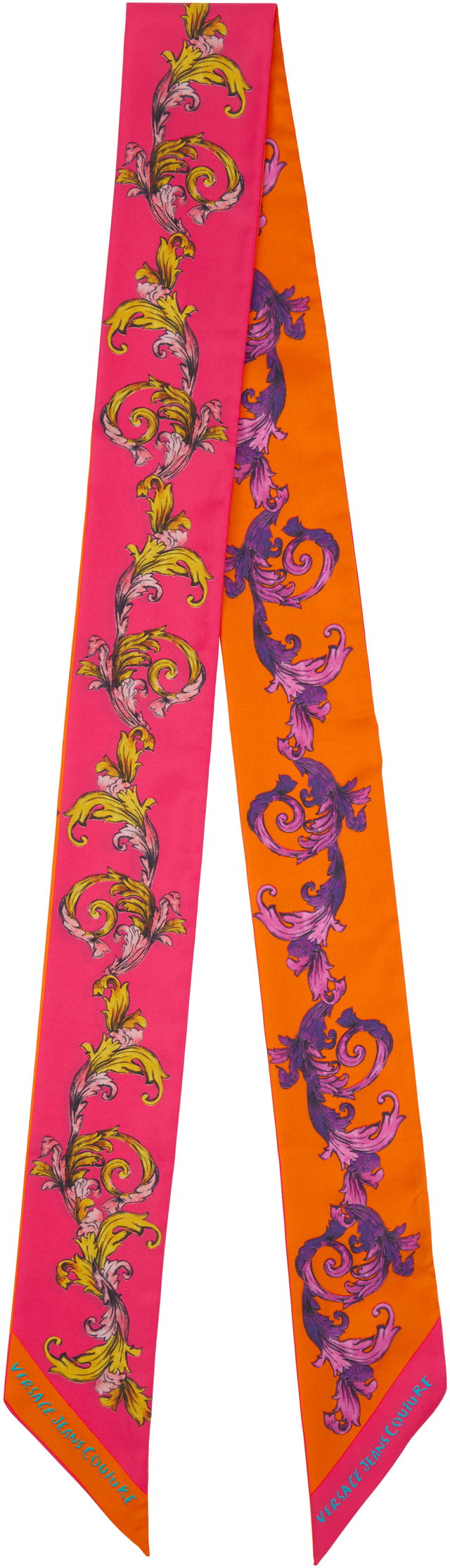 Versace Jeans Couture Barocco Skinny Silk Scarf
