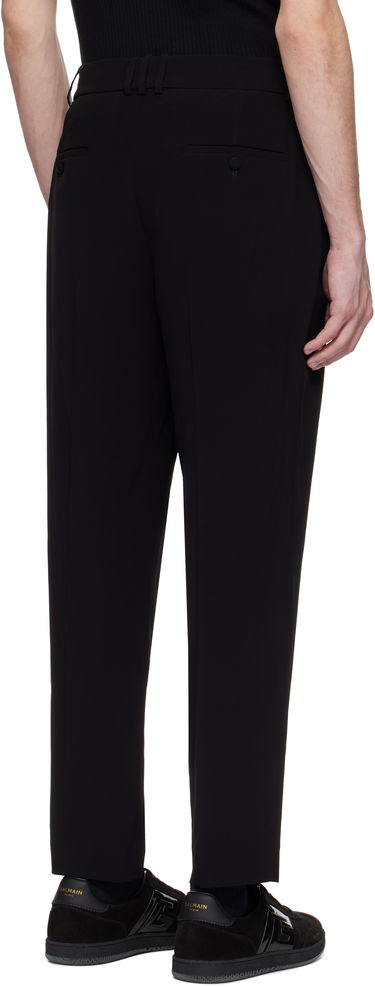Панталони Balmain Balmain Crêpe Straight-Leg Trousers Черно | EH0PM037VB00, 2