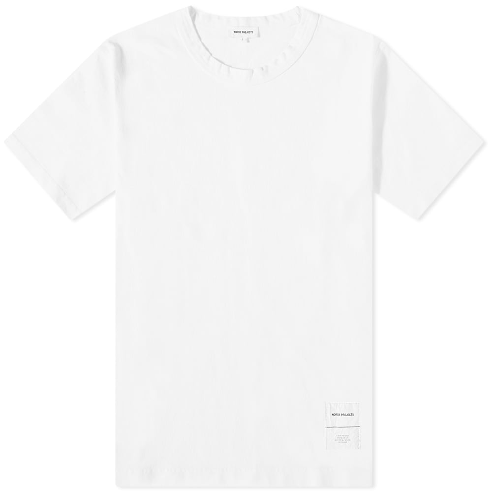 Тениска NORSE PROJECTS Holger Tab Series Бяло | N01-0567-0001, 0