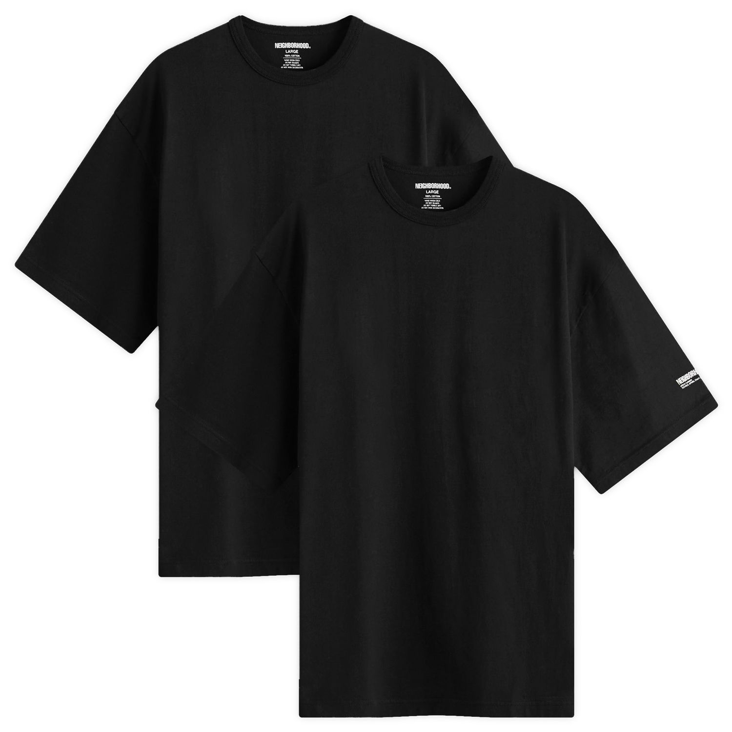 Тениска Neighborhood Neighborhood Classic 2-Pack T-Shirt, Size Large Черно | 251QTNH-UWM01-BLK, 1