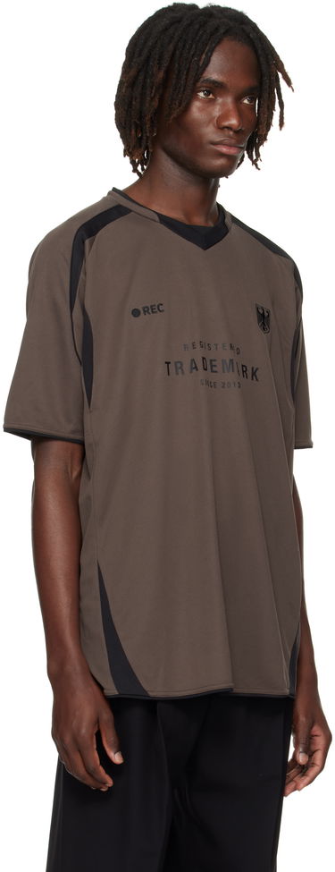 Фланелка VETEMENTS Vetements 'Trademark' Football T-Shirt Кафяво | UH76TR500C, 1