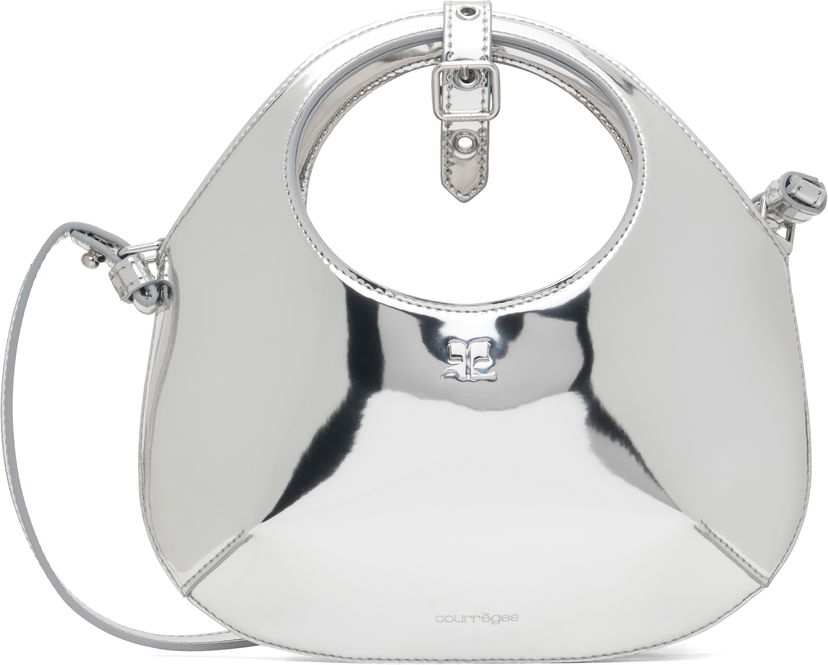 Чанта през рамо Courrèges Mini Mirror Effect Shoulder Bag Металик | 324GSA126PU0017