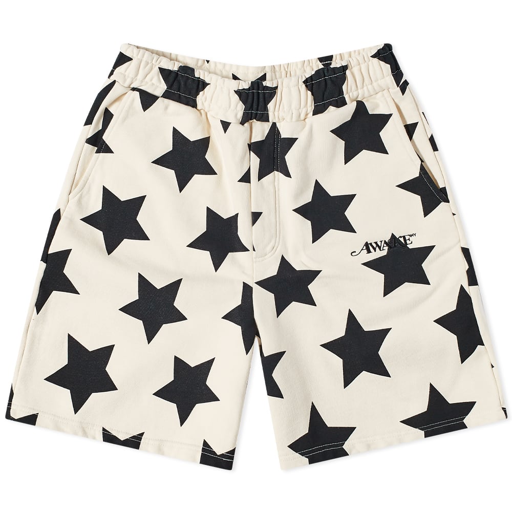 Къси панталони Awake NY Stars Sweat Shorts Бяло | AWK-SP22-SH001-IV, 0