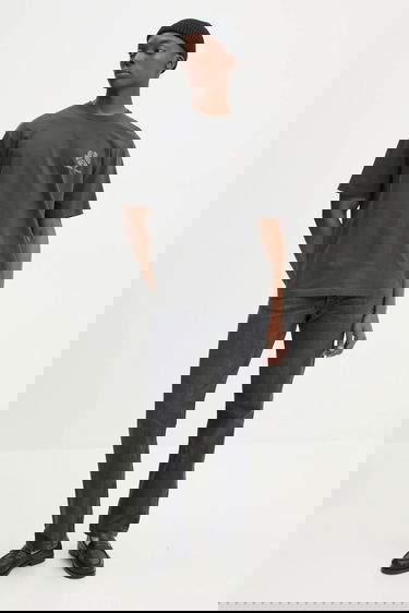 Тениска Samsoe Samsoe Printed Oversized Cotton SAJOURNAL T-Shirt Сиво | U24400006, 3