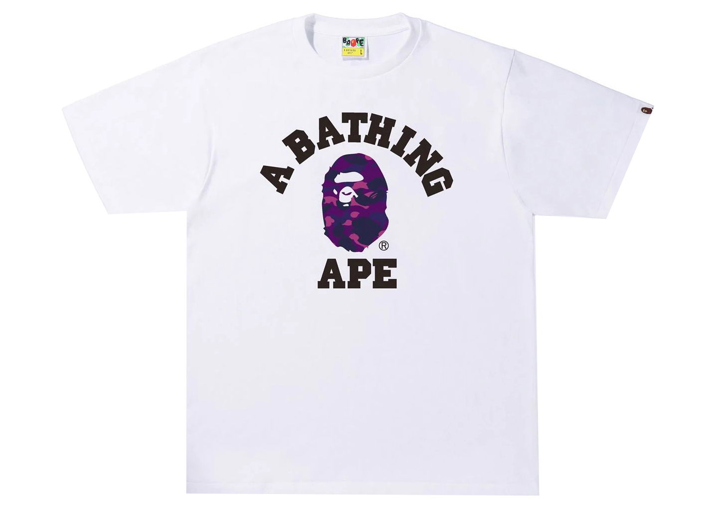Тениска BAPE Color Camo College Tee Бяло | 1I30-110-018, 0