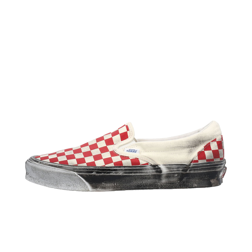 Кецове и обувки Vans Vault UA OG Classic Slip-On LX Stressed Red Checkerboard Червено | VN0A32QN9Y1