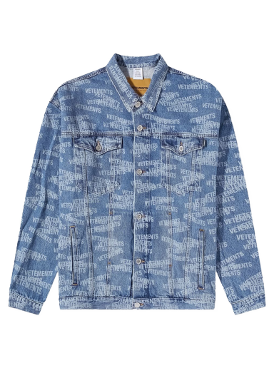 Яке VETEMENTS Stamped Logo Denim Jacket Синьо | UA53JA750L