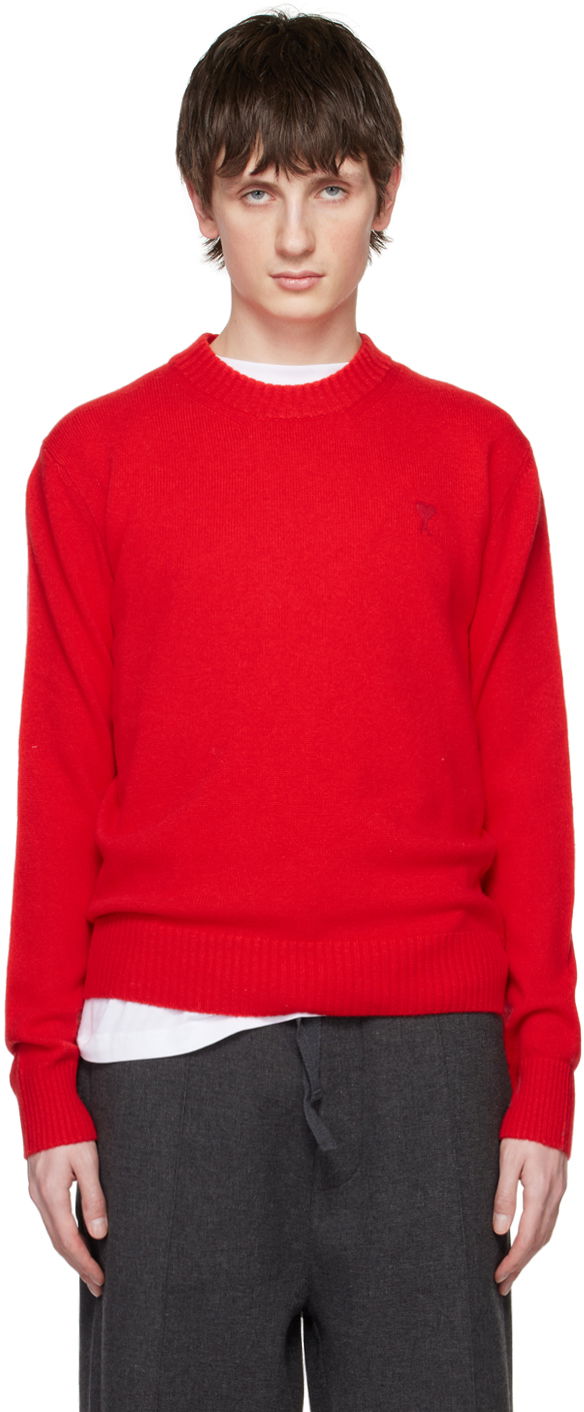 Пуловер AMI SSENSE x Sweater Червено | HKS017.KN0001, 0