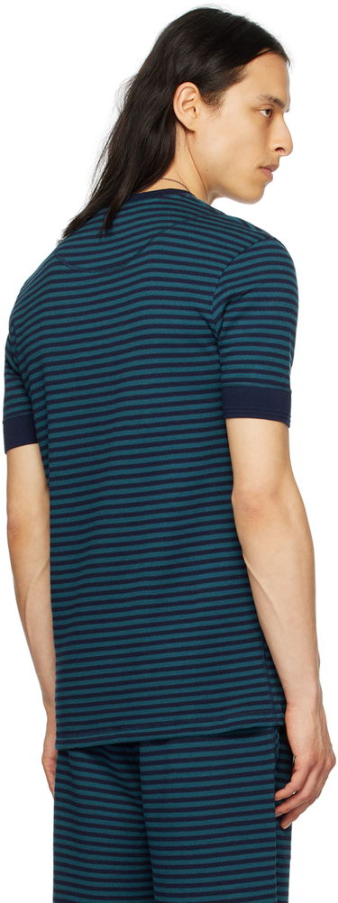 Тениска Paul Smith Paul Smith Striped Henley T-Shirt Синьо | M1A-595-KU184-47, 2