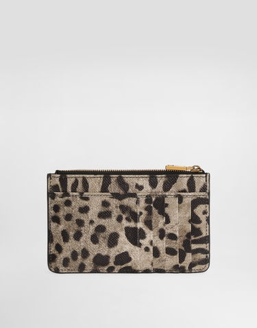 Портфейл Dolce & Gabbana Leopard-print Dauphine Calfskin Card Holder Многоцветен | BI1261AX566HY13M, 2