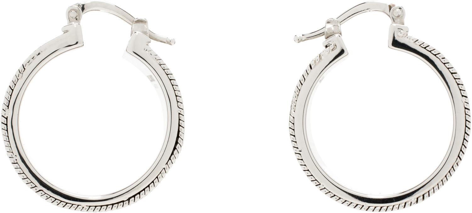 Обеци Jil Sander Jil Sander Textured Hoop Earrings Металик | J12VG0307_P6959, 0
