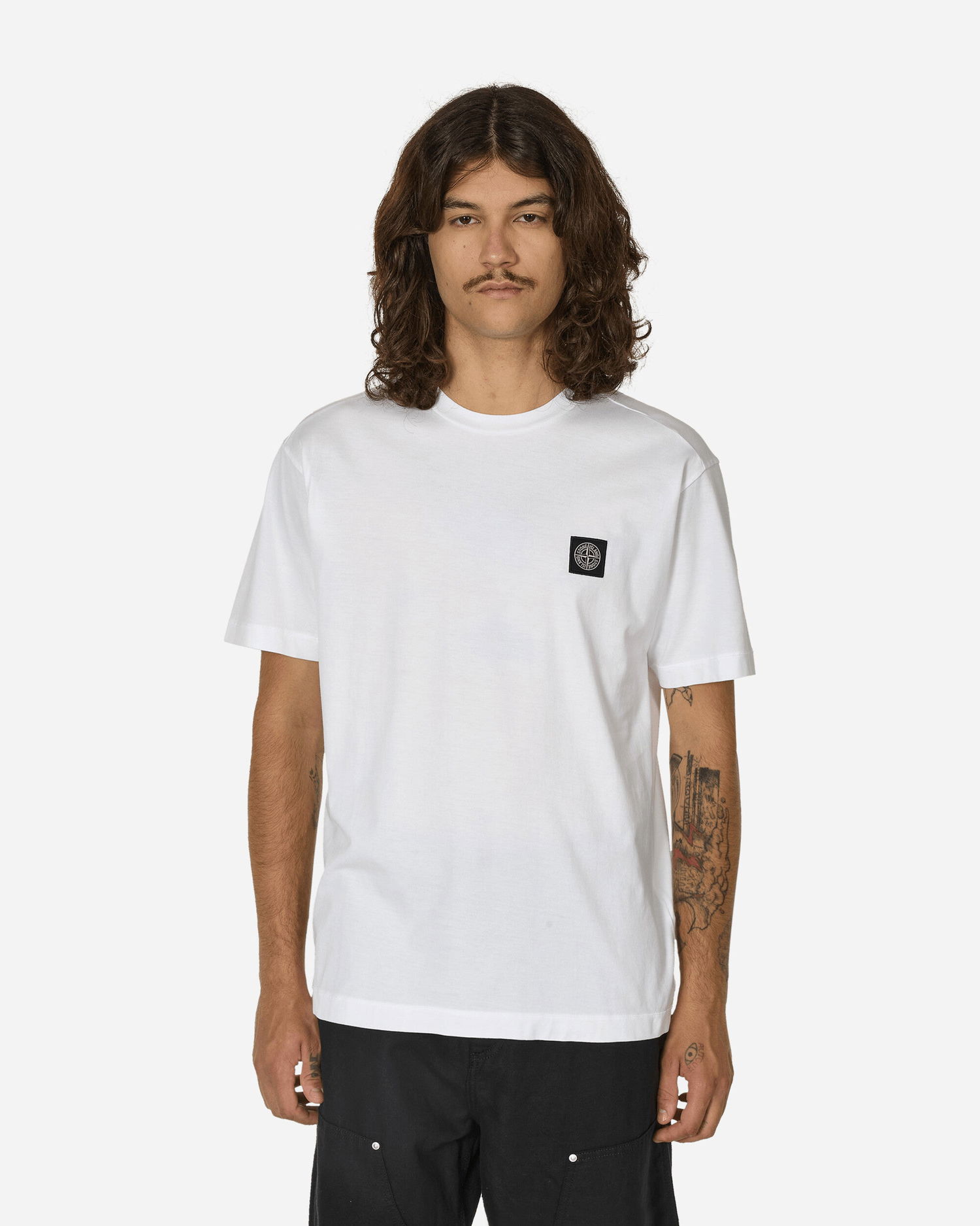 Тениска Stone Island Patch T-Shirt Бяло | 811524113-A0001, 1