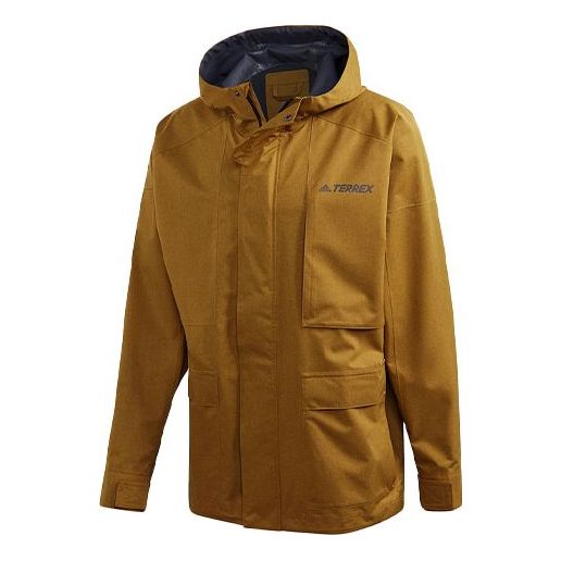 Дъждобран adidas Originals Xplr 2.5L R.R Hooded Windproof Jacket Кафяво | GL7400