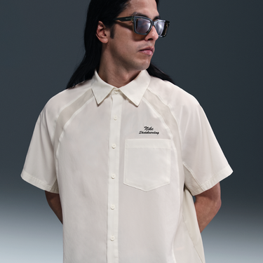 Риза Nike SB Nike SB Dri-FIT Woven Short Sleeve Bowling Shirt Бяло | HJ2958-133, 3