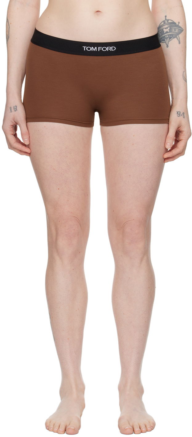Боксерки Tom Ford Tom Ford Signature Boy Shorts Кафяво | KNJ006-JEX011, 0