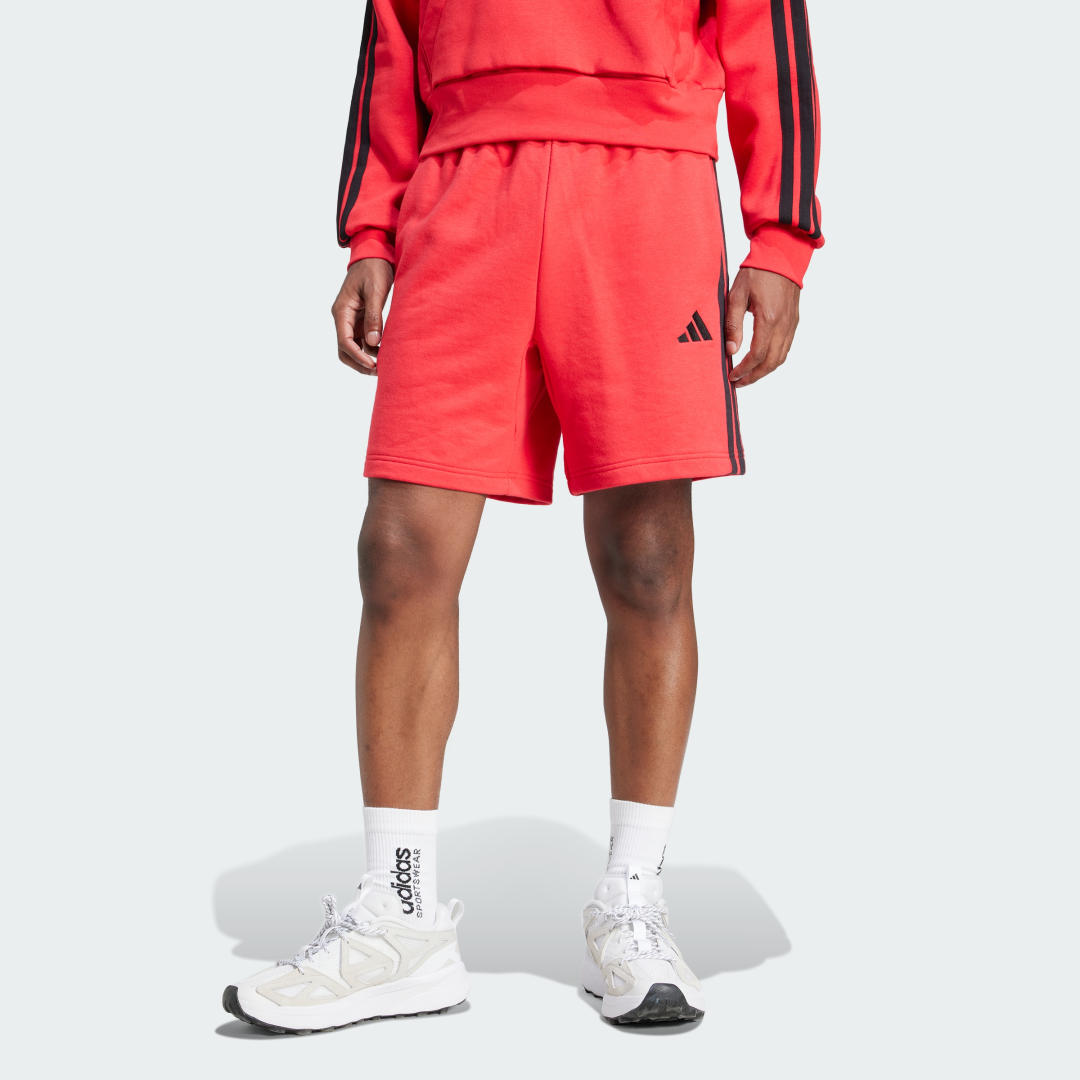 Къси панталони adidas Performance Essential 3-Stripes French Terry Shorts Червено | JE6415, 0