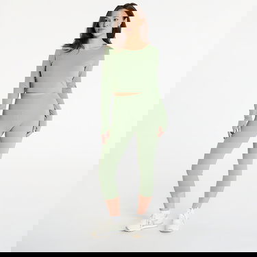 Съкратен топ Urban Classics Sports Longsleeve Crop Top Зелено | TB7807-20524, 3