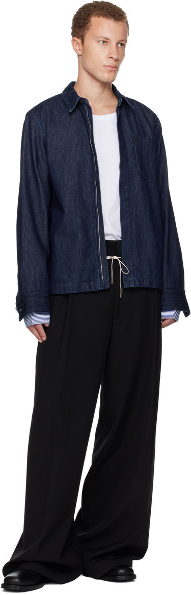 Риза Dries Van Noten Dries Van Noten Zip Denim Shirt Синьо | 252-020725-2381, 3
