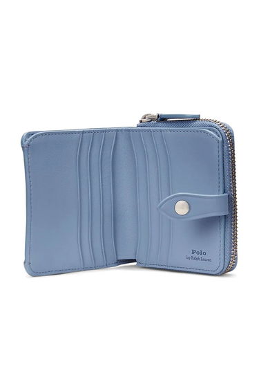 Портфейл Polo by Ralph Lauren Bear Print Leather Wallet Синьо | 427960635, 2