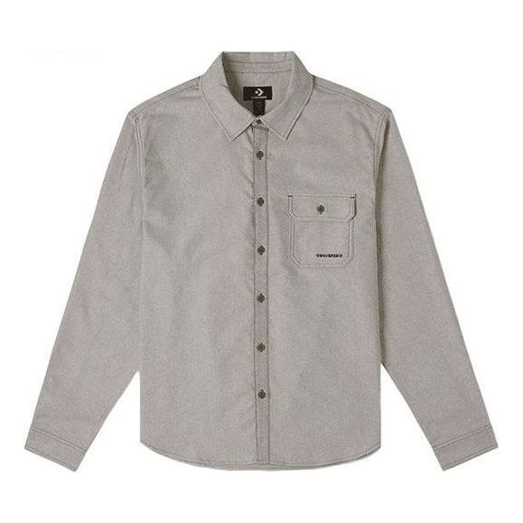 Риза Converse Oxford Long Sleeve Button Down Shirt Сиво | 10025637-A02
