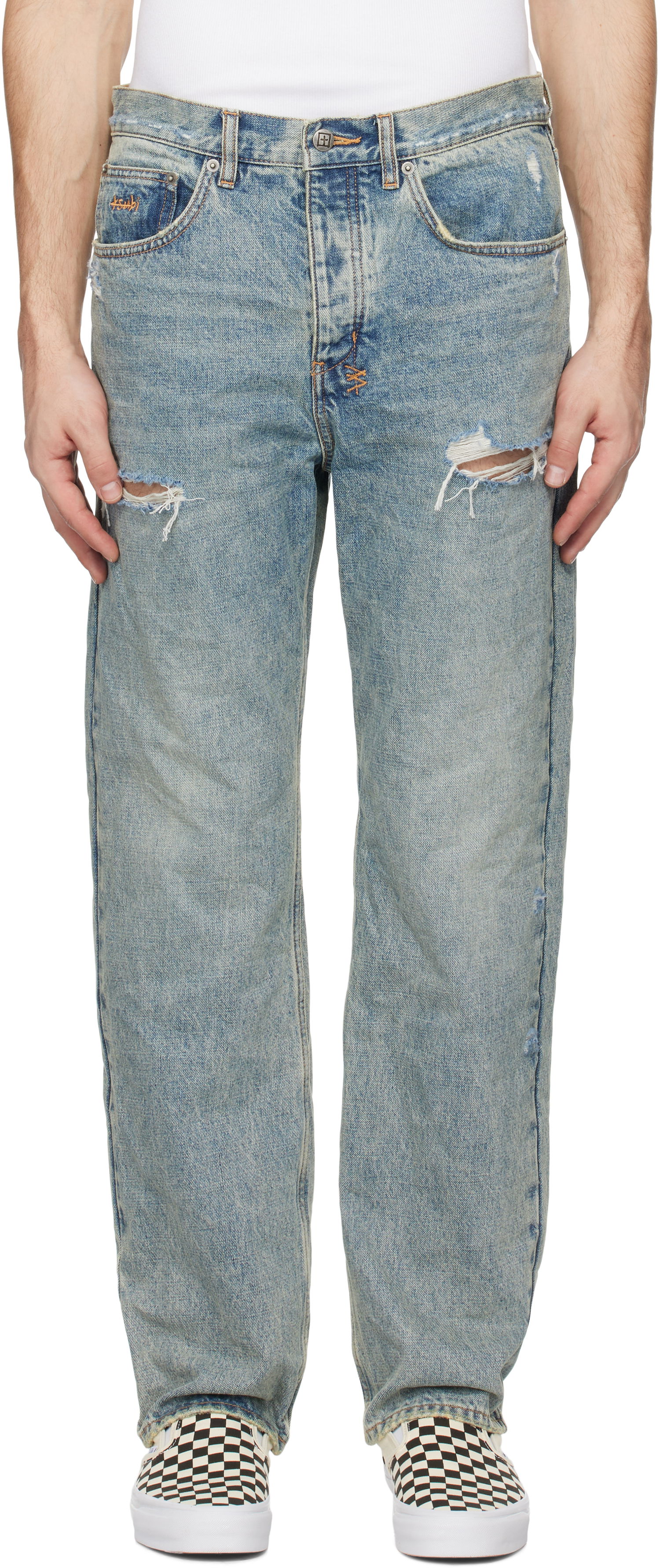 Дънки Ksubi Ksubi Anti K Stage Dive Trashed Jeans Синьо | MPS25DJ030, 0