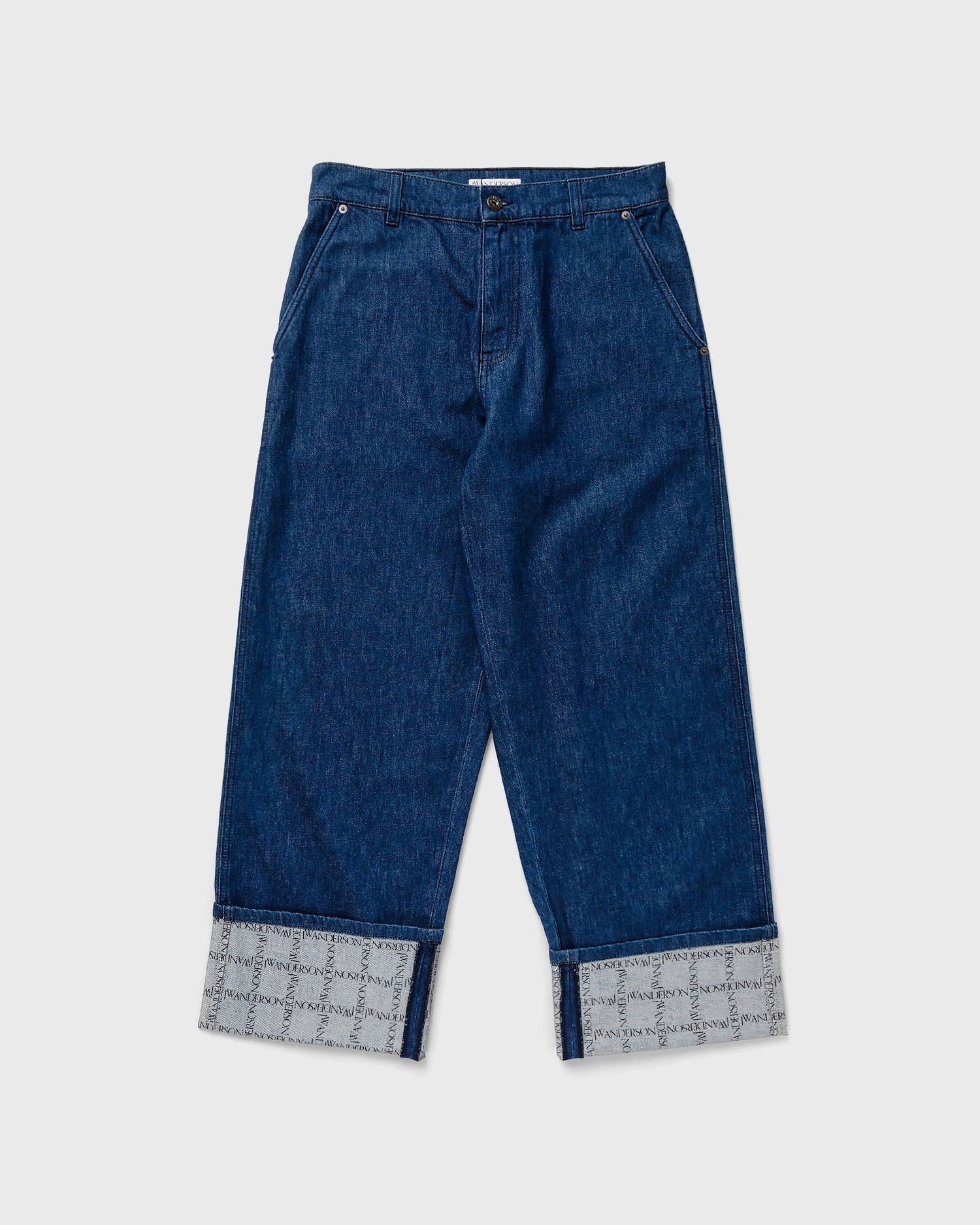 Дънки JW Anderson LOGO GRID TURN UP WORKWEAR JEANS Тъмно синьо | DT0078-PG1336-870, 0
