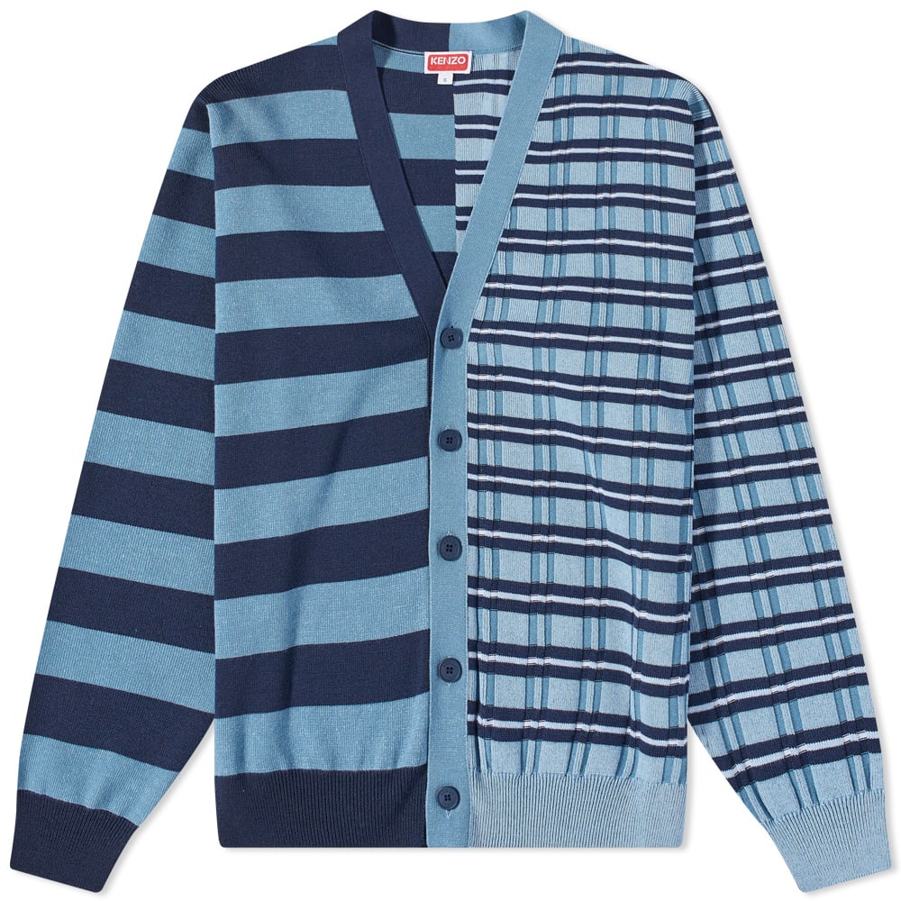 Пуловер KENZO Split Striped Cardigan Sky Синьо | FC65CA3283CK64, 0