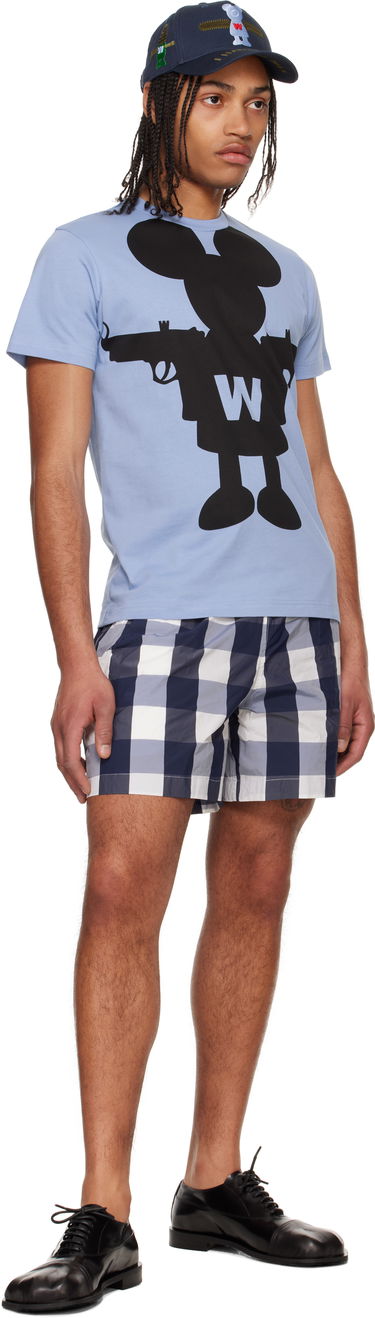 Бански Walter Van Beirendonck Walter Van Beirendonck Checked Casual Shorts Синьо | 2012, 3