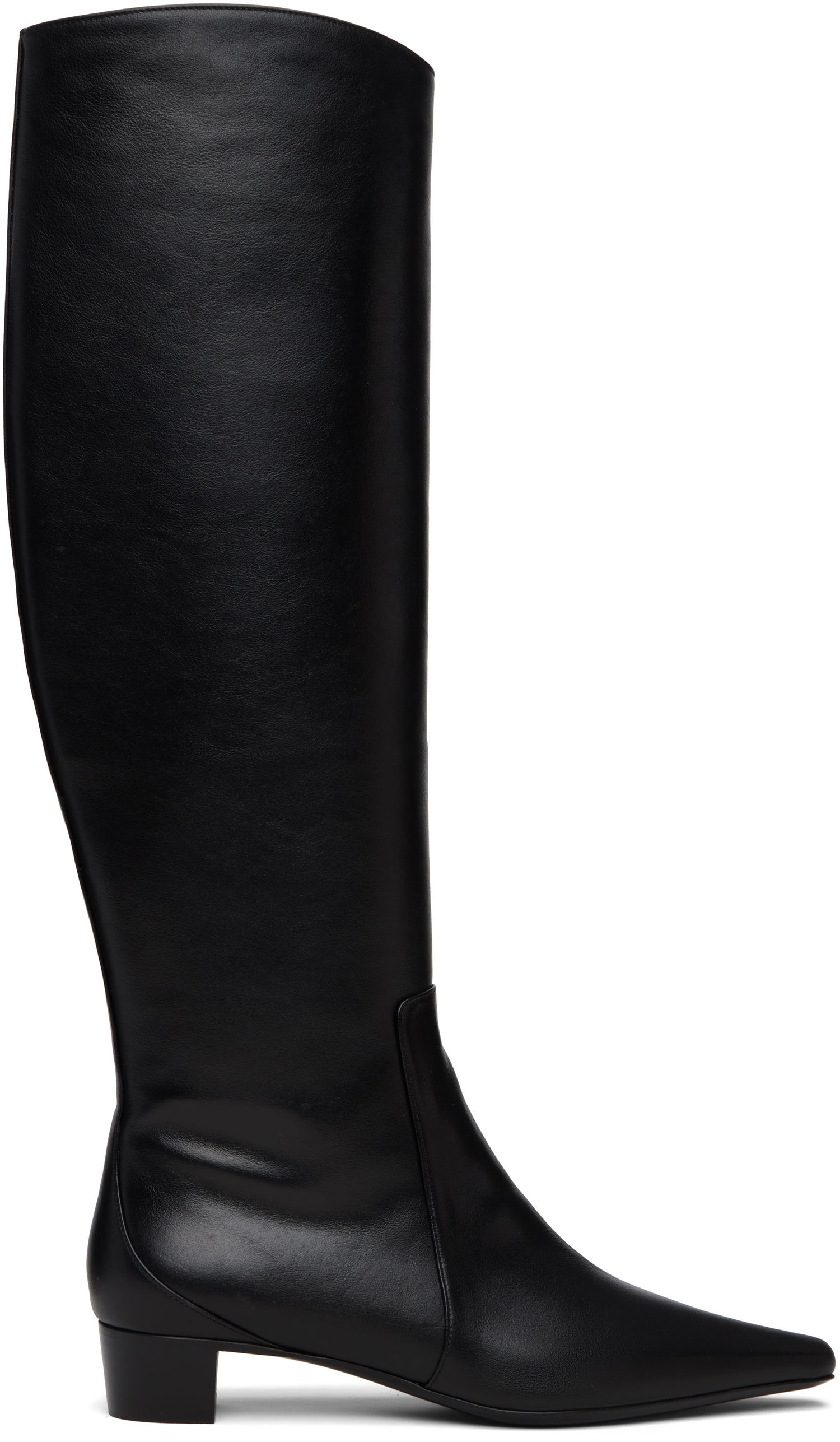 Кецове и обувки BY FAR BY FAR Pascal Nappa Leather Tall Boots Черно | 23FWPASDBLNAP, 0