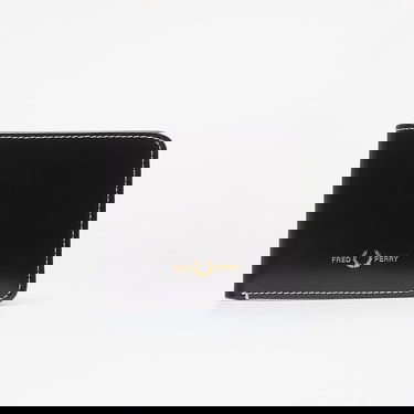 Портфейл Fred Perry Box Leather Billfold Wallet Black Universal Черно | L8295 102, 0