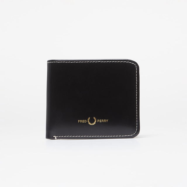 Box Leather Billfold Wallet Black Universal