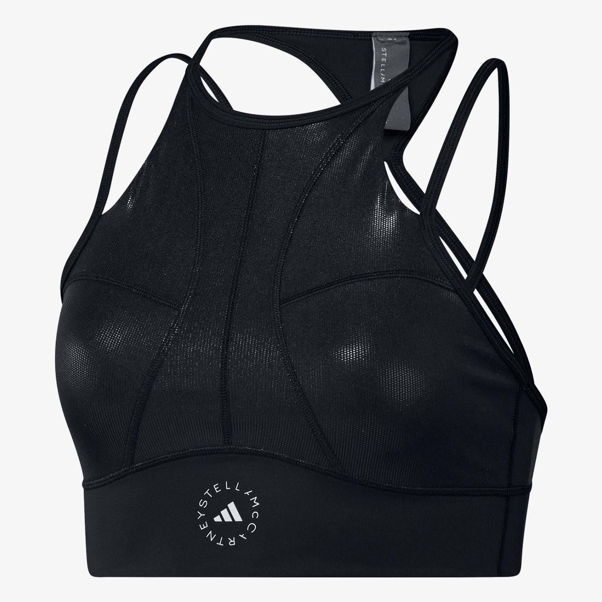 Съкратен топ adidas Performance adidas by Stella McCartney Training Micro Dot Crop Top Черно | JM6089, 1