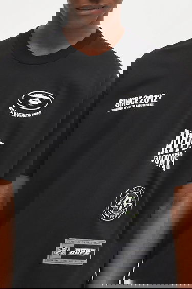 Тениска AAPE by A Bathing Ape Fancy Main Multi-Patch Graphic Short-Sleeve T-Shirt Черно | AAPTEM1566XXN, 3