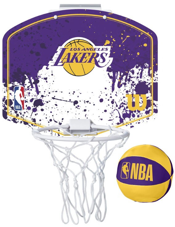 Спортна екипировка Wilson Tennis Los Angeles Lakers NBA Team Mini Hoop Лилаво | wtb1302ll
