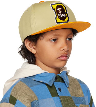 Шапка с козирка BAPE BAPE Kids Patched Cap Бежово | 001CPJ303001K, 1