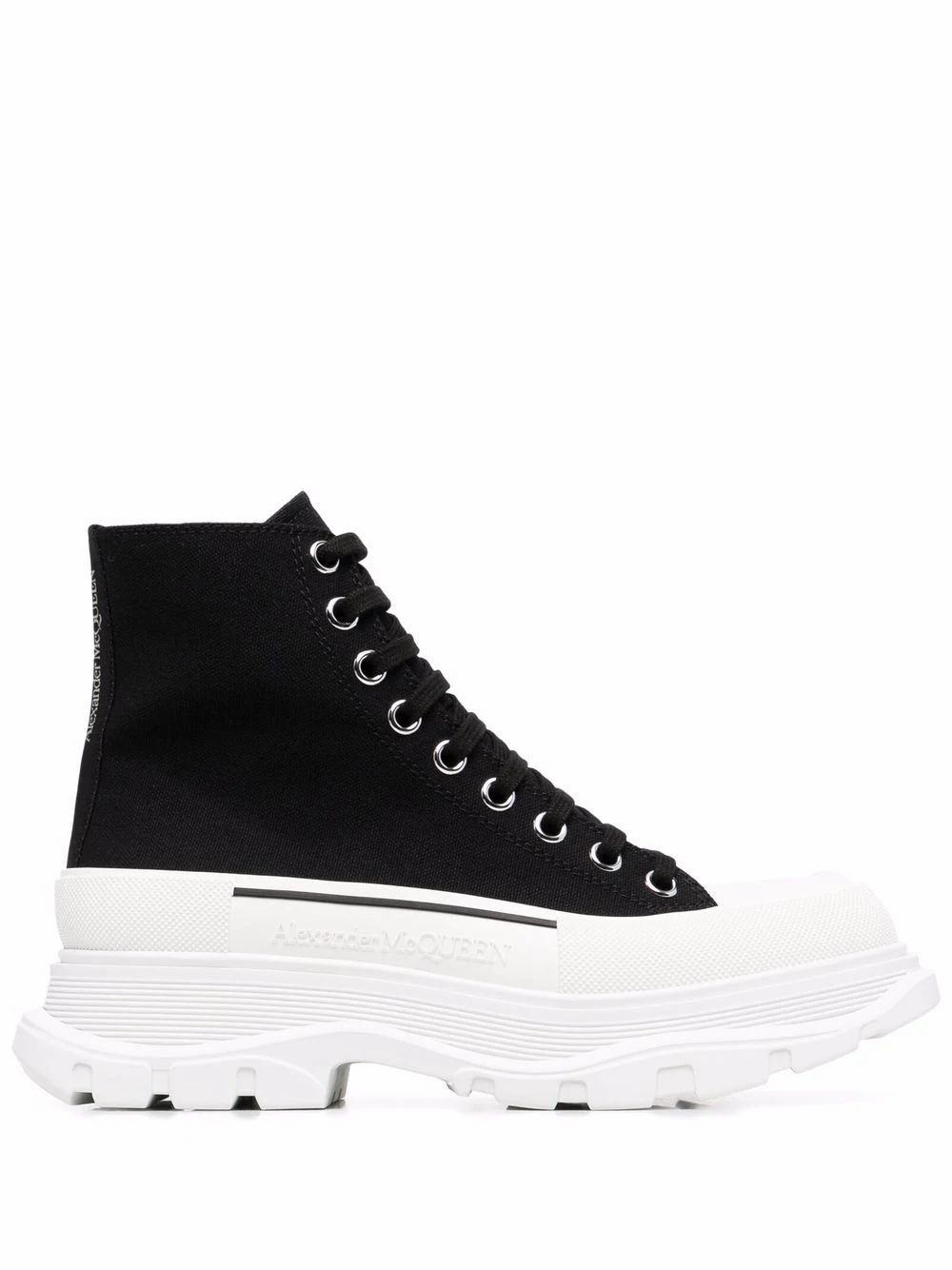 Кецове и обувки Alexander McQueen Cotton Ankle Boots Бяло | 611706W4MV21070, 0