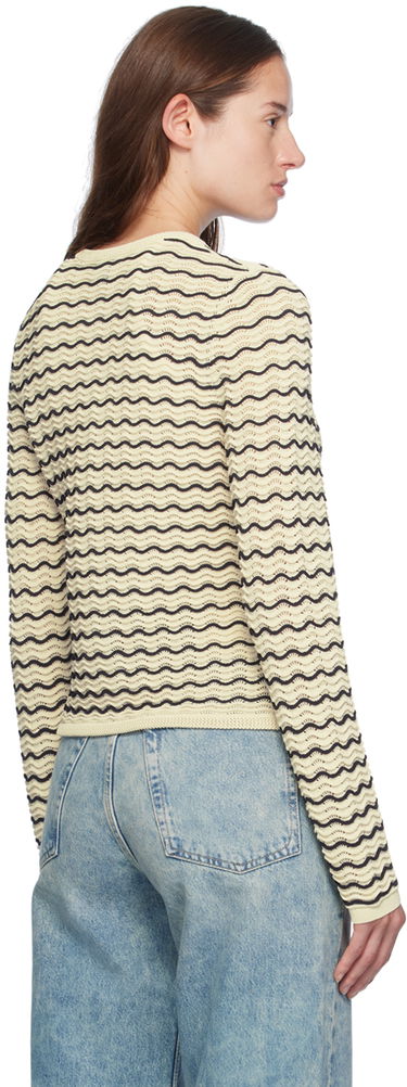 Пуловер rag & bone rag & bone Elisa Wavy Knit Cardigan Бежово | WAS24F068UG68, 2