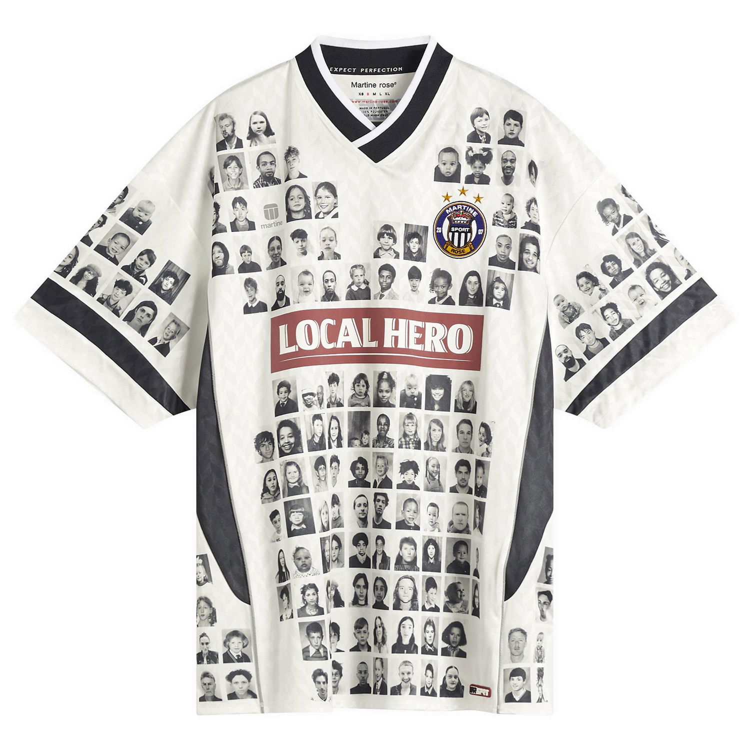 Фланелка Martine Rose Martine Rose Local Hero Football Shirt, Size Large Бяло | 179JT07021-WHT, 0