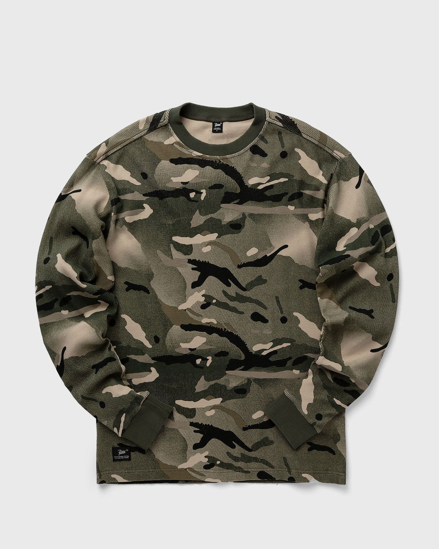 Тениска Patta DIGI WAFFLE LS TEE Кафяво | POC-SPRAY-CAMO-AOP-WAFFLE-LST-001, 0