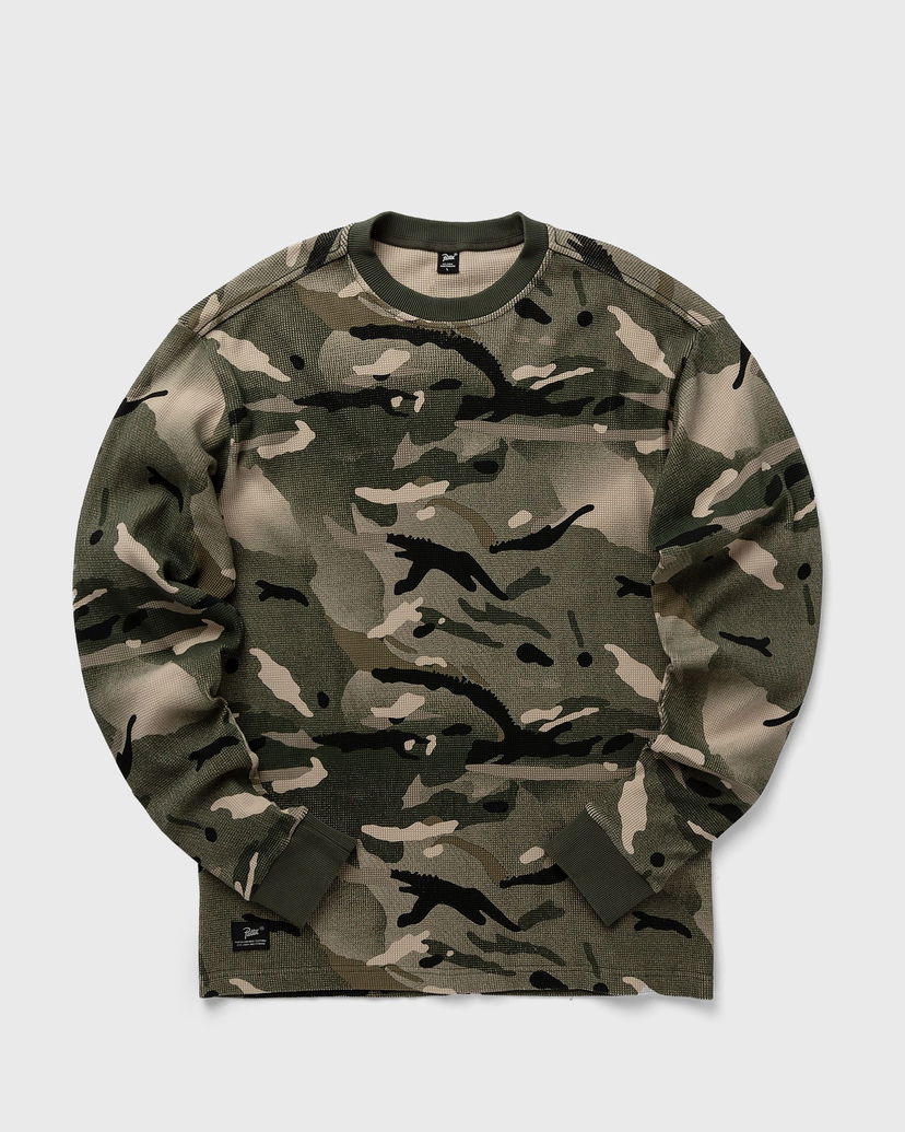 Тениска Patta DIGI WAFFLE LS TEE Кафяво | POC-SPRAY-CAMO-AOP-WAFFLE-LST-001