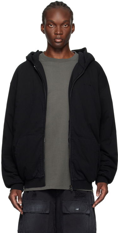 Суитчър We11done Padded Full-Zip Hoodie Черно | WD-TJ2-24-870-U-BK, 0